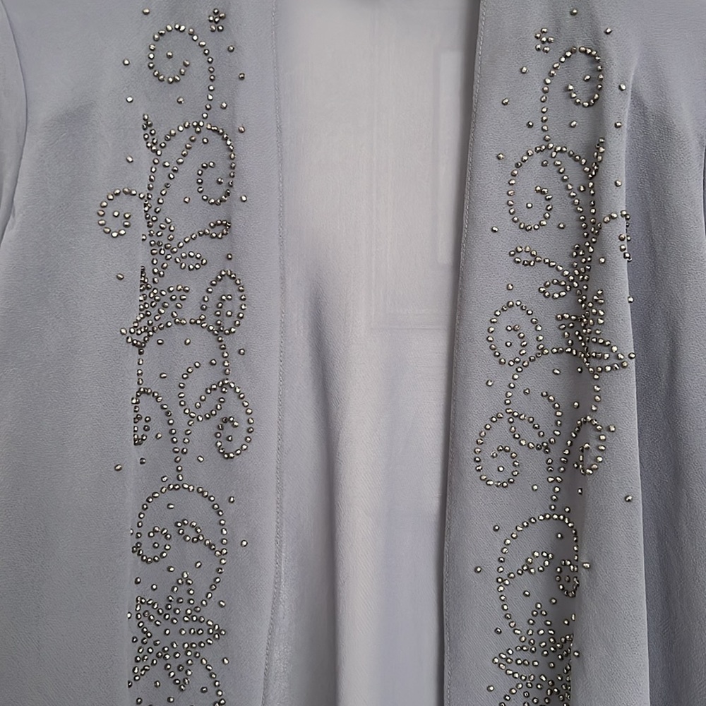 R&M RICHARD’S ELEGANT LONG DRESS WITH JACKET•COLOR IS PERIWINKLE/LAVENDER - Picture 12 of 16